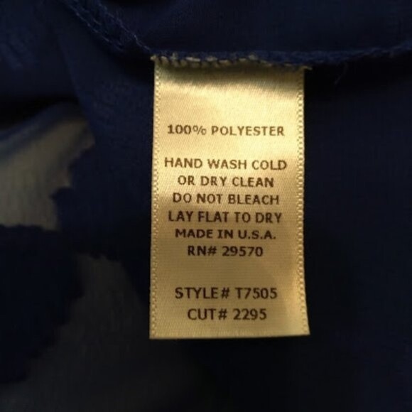 Aina Be Semi Sheer Royal Blue Short Sleeve Peasant Style Blouse Size:S - Picture 13 of 14